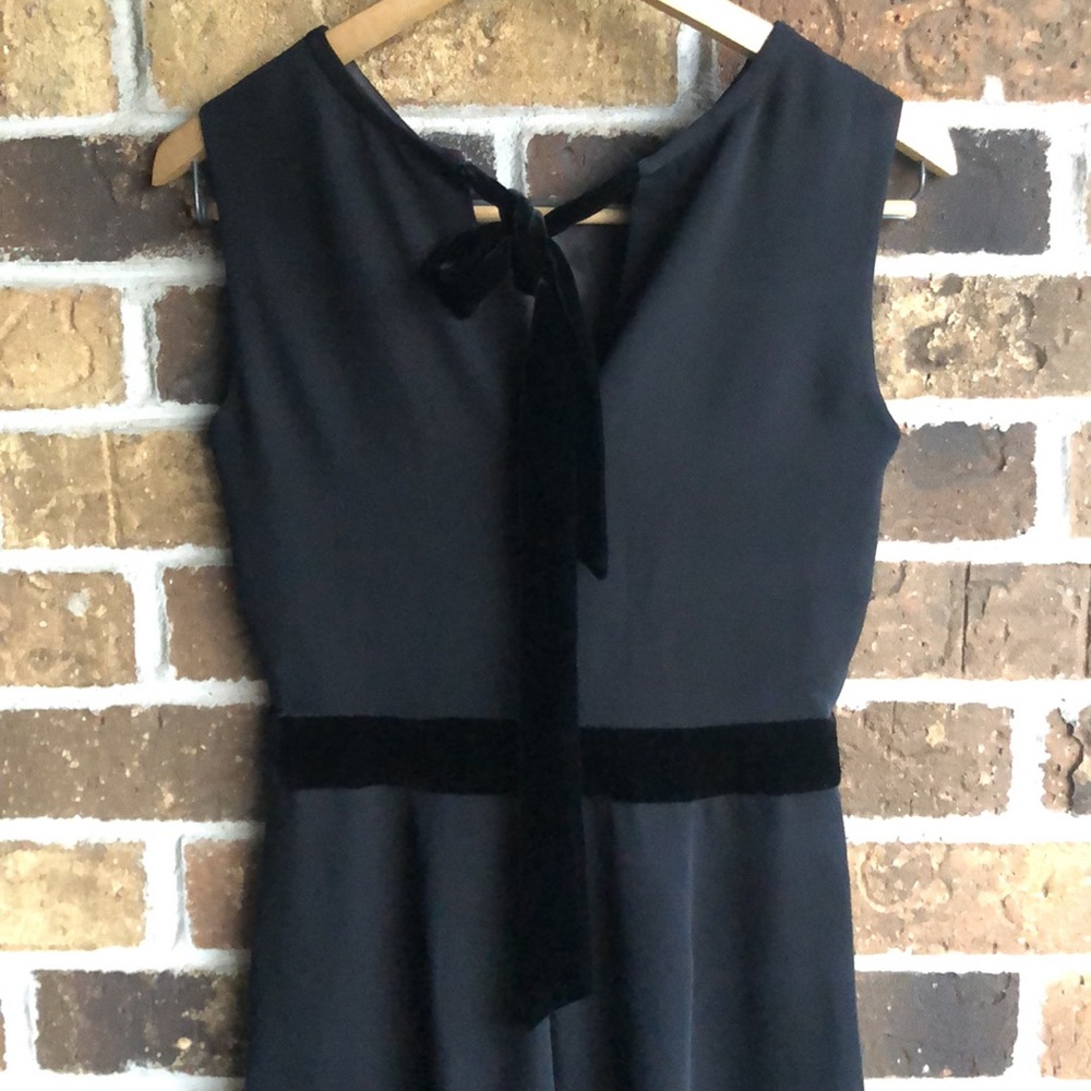 BODEN Black Jumpsuit Velvet Belt Flare Leg - Picture 6 of 8